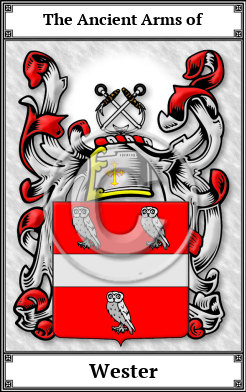 Wester Family Crest Download (JPG) Book Plated - 600 DPI