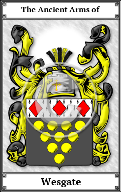 Wesgate Family Crest Download (JPG) Book Plated - 600 DPI