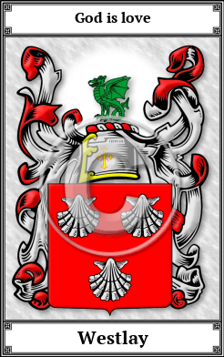 Westlay Family Crest Download (JPG)  Book Plated - 150 DPI