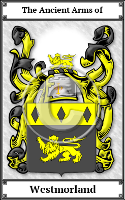 Westmorland Family Crest Download (JPG)  Book Plated - 150 DPI