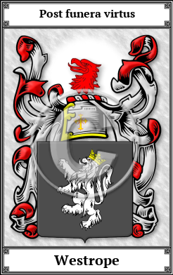 Westrope Family Crest Download (JPG)  Book Plated - 150 DPI