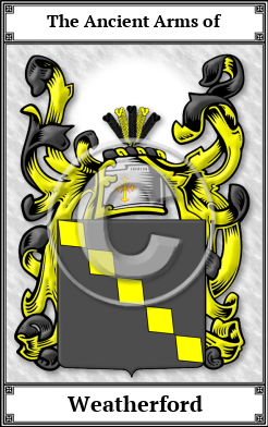 Weatherford Family Crest Download (JPG)  Book Plated - 150 DPI