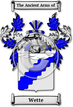 Wette Family Crest Download (jpg) Legacy Series - 150 DPI
