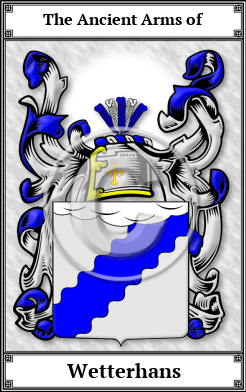 Wetterhans Family Crest Download (JPG)  Book Plated - 150 DPI
