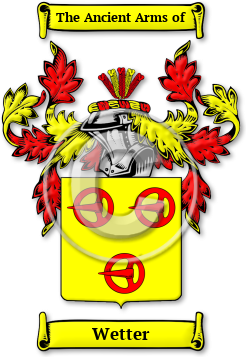 Wetter Family Crest Download (jpg) Legacy Series - 150 DPI