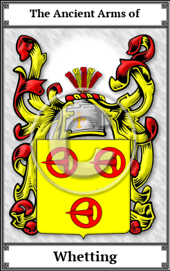 Whetting Family Crest Download (JPG)  Book Plated - 150 DPI