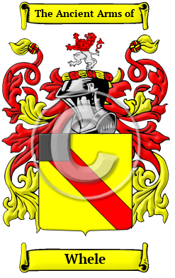 Whele Family Crest/Coat of Arms