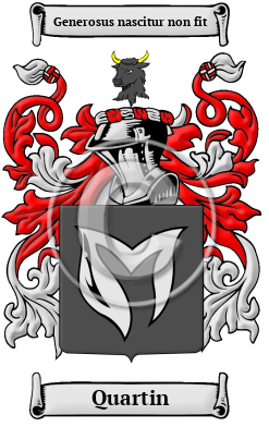 Quartin Family Crest/Coat of Arms