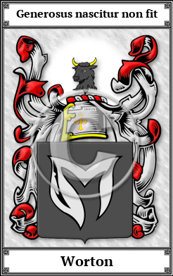 Worton Family Crest Download (JPG) Book Plated - 600 DPI