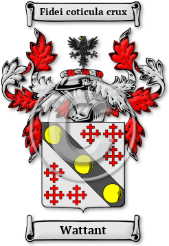 Wattant Family Crest Download (jpg) Legacy Series - 150 DPI
