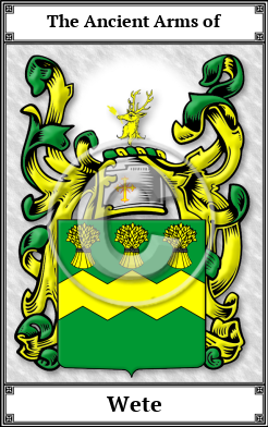 Wete Family Crest Download (JPG)  Book Plated - 150 DPI