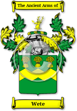 Wete Family Crest Download (jpg) Legacy Series - 150 DPI
