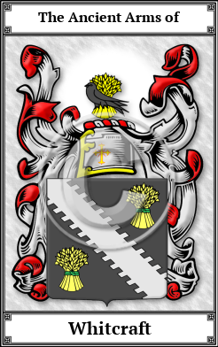 Whitcraft Family Crest Download (JPG)  Book Plated - 150 DPI