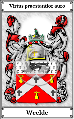 Weelde Family Crest Download (JPG)  Book Plated - 150 DPI