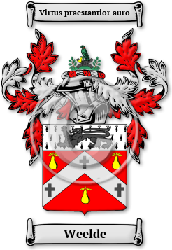 Weelde Family Crest Download (jpg) Legacy Series - 150 DPI