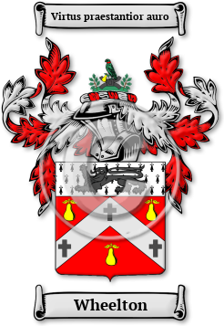 Wheelton Family Crest Download (jpg) Legacy Series - 150 DPI