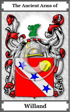 Willand Family Crest Download (JPG)  Book Plated - 150 DPI