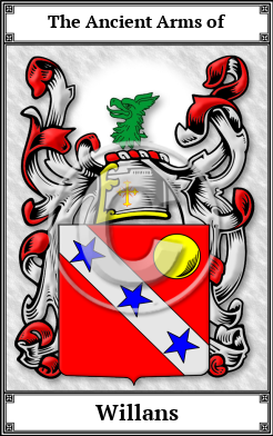 Willans Family Crest Download (JPG)  Book Plated - 150 DPI