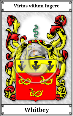 Whitbey Family Crest Download (JPG) Book Plated - 600 DPI