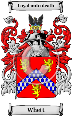 Whett Family Crest/Coat of Arms