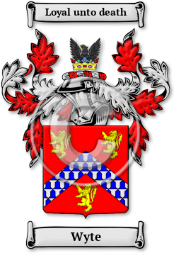 Wyte Family Crest Download (jpg) Legacy Series - 150 DPI