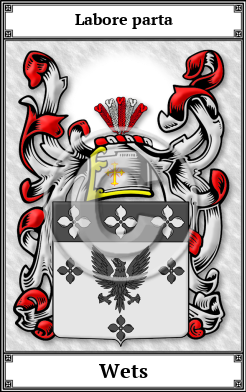 Wets Family Crest Download (JPG)  Book Plated - 150 DPI
