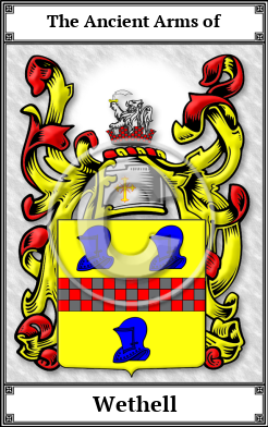 Wethell Family Crest Download (JPG)  Book Plated - 150 DPI