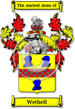 Wethell Family Crest Download (jpg) Legacy Series - 150 DPI
