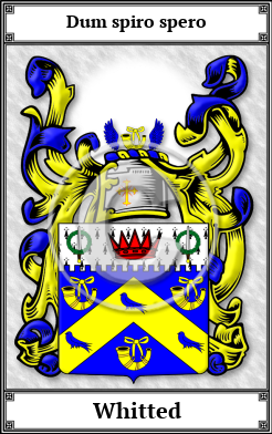 Whitted Family Crest Download (JPG)  Book Plated - 150 DPI