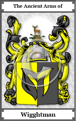 Wigghtman Family Crest Download (JPG) Book Plated - 600 DPI