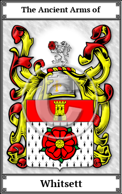 Whitsett Family Crest Download (JPG)  Book Plated - 150 DPI