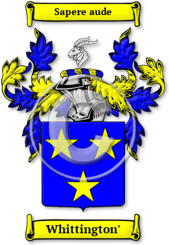 Whittington' Family Crest Download (jpg) Legacy Series - 150 DPI