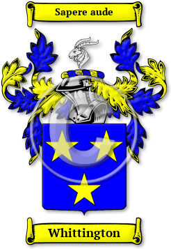Whittington Family Crest Download (jpg) Legacy Series - 150 DPI