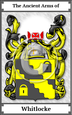 Whitlocke Family Crest Download (JPG)  Book Plated - 150 DPI