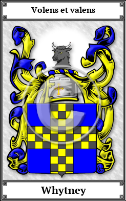 Whytney Family Crest Download (JPG)  Book Plated - 150 DPI