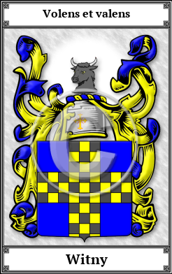 Witny Family Crest Download (JPG)  Book Plated - 150 DPI