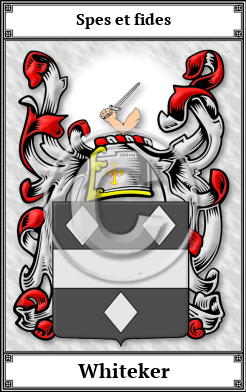 Whiteker Family Crest Download (JPG)  Book Plated - 150 DPI