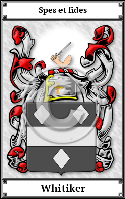Whitiker Family Crest Download (JPG)  Book Plated - 150 DPI