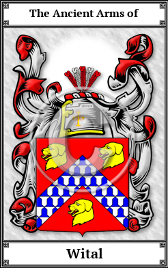 Wital Family Crest Download (JPG)  Book Plated - 150 DPI