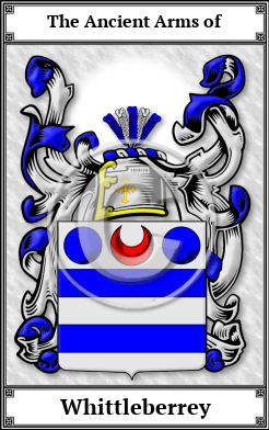 Whittleberrey Family Crest Download (JPG)  Book Plated - 150 DPI