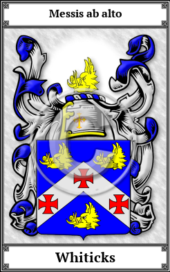 Whiticks Family Crest Download (JPG)  Book Plated - 150 DPI
