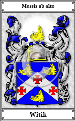 Witik Family Crest Download (JPG) Book Plated - 600 DPI