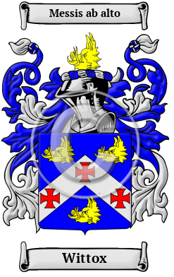 Wittox Family Crest/Coat of Arms