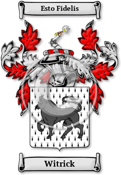 Witrick Family Crest Download (jpg) Legacy Series - 150 DPI