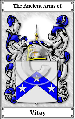 Vitay Family Crest Download (JPG) Book Plated - 600 DPI