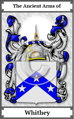 Whithey Family Crest Download (JPG)  Book Plated - 150 DPI