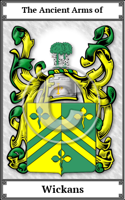 Wickans Family Crest Download (JPG)  Book Plated - 150 DPI