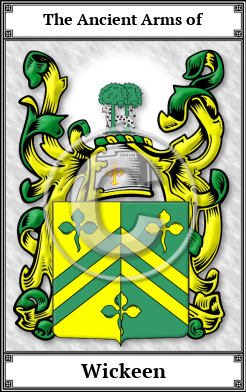 Wickeen Family Crest Download (JPG)  Book Plated - 150 DPI