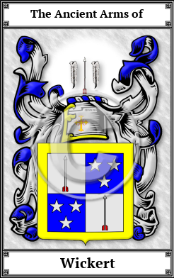 Wickert Family Crest Download (JPG)  Book Plated - 150 DPI