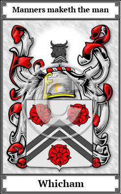 Whicham Family Crest Download (JPG) Book Plated - 600 DPI